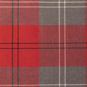Grey Red Check Tartan