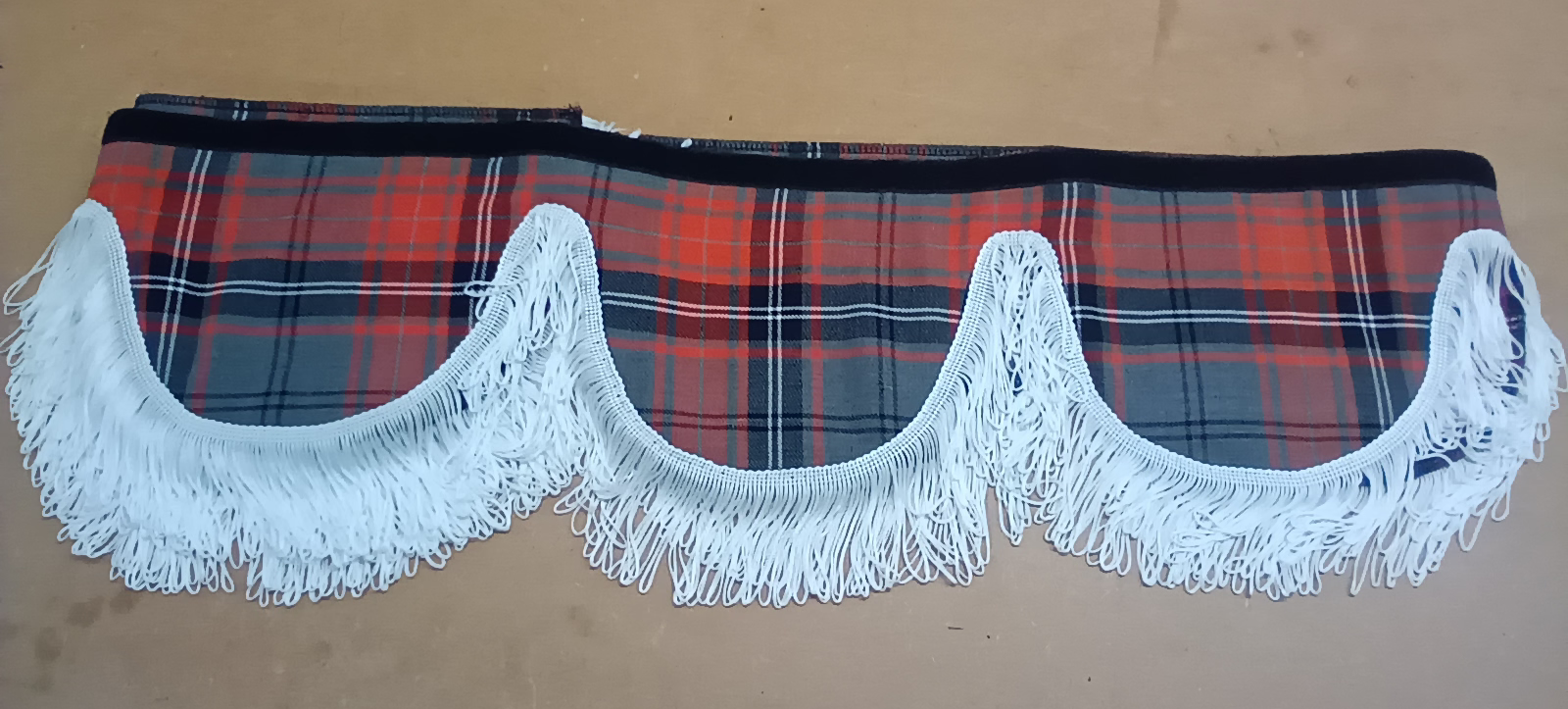 Short Description for Orange Tartan Whiterig Truck Curtains