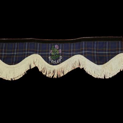 Enhance your cab interior with the Whiterig Isle of Arran tartan truck pelmet.  Whiterig Truck Curtains