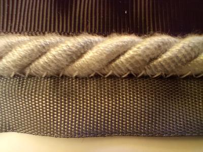 Silver Rope Flange Trim Whiterig Truck Curtains
