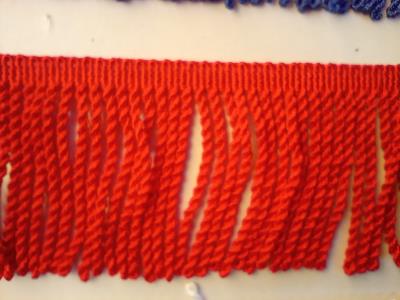 Medium Red Bullion Trim Whiterig Truck Curtains