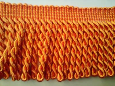 Thick Orange Bullion Trim Whiterig Truck Curtains